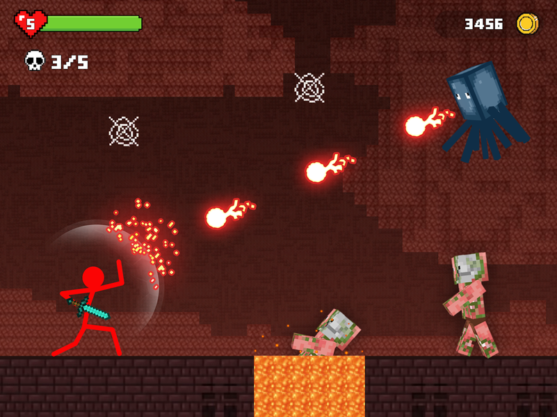 Stick-man Battle - Craft World - Gameplay image of android game