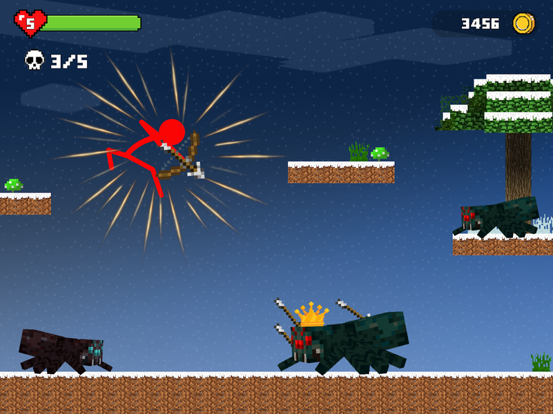 Stick-man Battle - Craft World - عکس بازی موبایلی اندروید