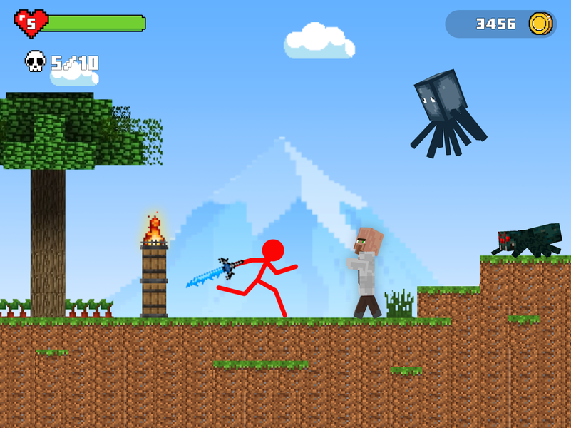 Stick-man Battle - Craft World - عکس بازی موبایلی اندروید