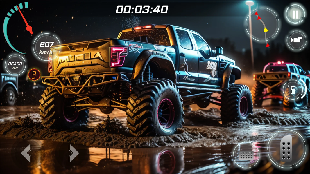 Offroad Mud Truck Game Offline - Gameplay image of android game