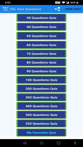 SQL Quiz Questions - Image screenshot of android app