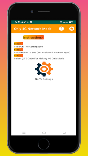 Only ۴G Network Mode - عکس برنامه موبایلی اندروید