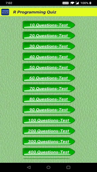 R Programming Quiz - Image screenshot of android app