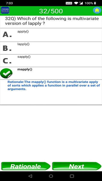 R Programming Quiz - عکس برنامه موبایلی اندروید