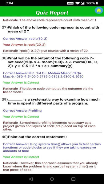 R Programming Quiz - عکس برنامه موبایلی اندروید