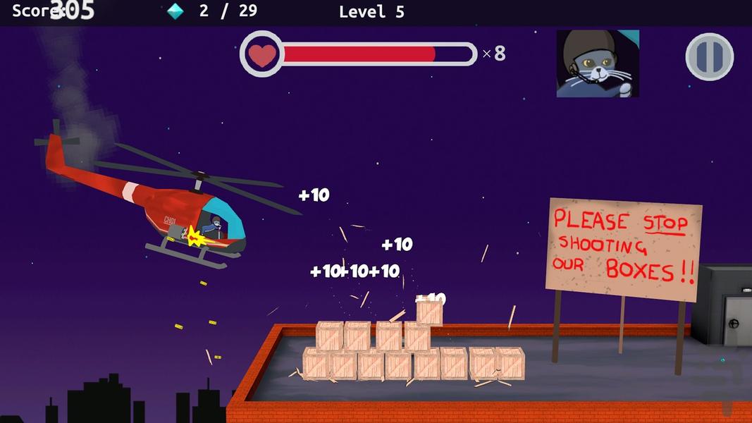 Shakey's Escape - Cat Platform - Gameplay image of android game