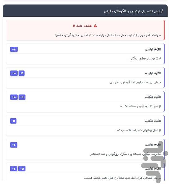 Catell’s Sixteen Personality PF16 - Image screenshot of android app