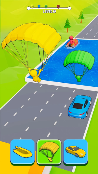 Shape Car Transform Race - Gameplay image of android game