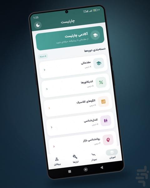 چارتیست - آموزش تحلیل تکنیکال - Image screenshot of android app