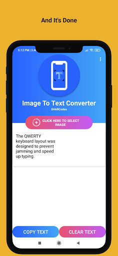 Copy Text On Image - عکس برنامه موبایلی اندروید