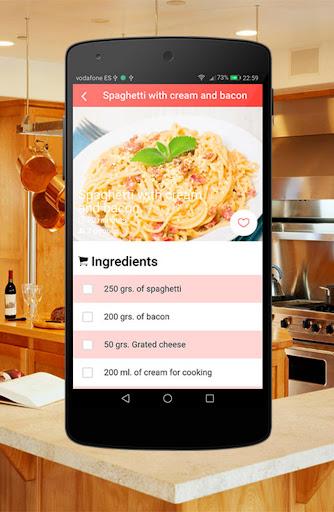 Pasta Recipes - Image screenshot of android app