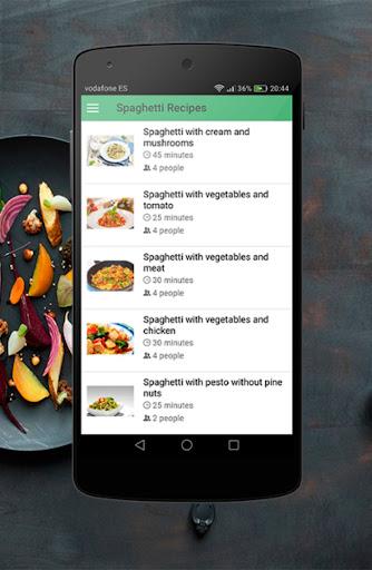 Italian Spaghetti Recipes - Image screenshot of android app