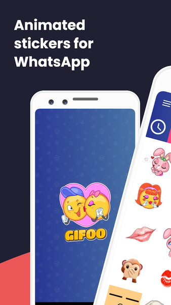 GIF stickers for WhatsApp - Image screenshot of android app