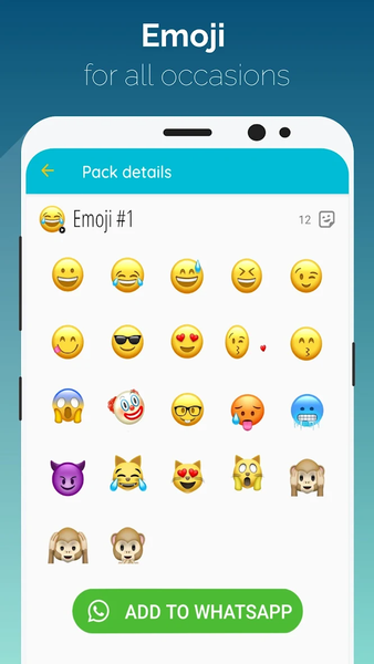 Animated Emoji - WAStickerApps - Image screenshot of android app