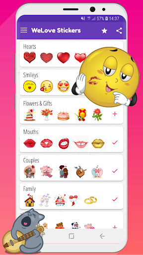WeLove stickers (WASticker) - عکس برنامه موبایلی اندروید