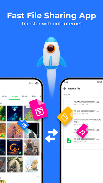 ShareMaster - Fast File Share - عکس برنامه موبایلی اندروید