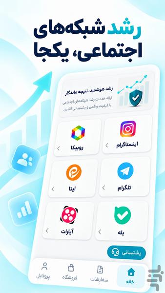خرید فالوور ,لایک ,ممبر 🚀 | کافه رشد - عکس برنامه موبایلی اندروید