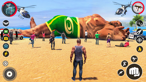 Grand Monster Rope hero Game - Gameplay image of android game
