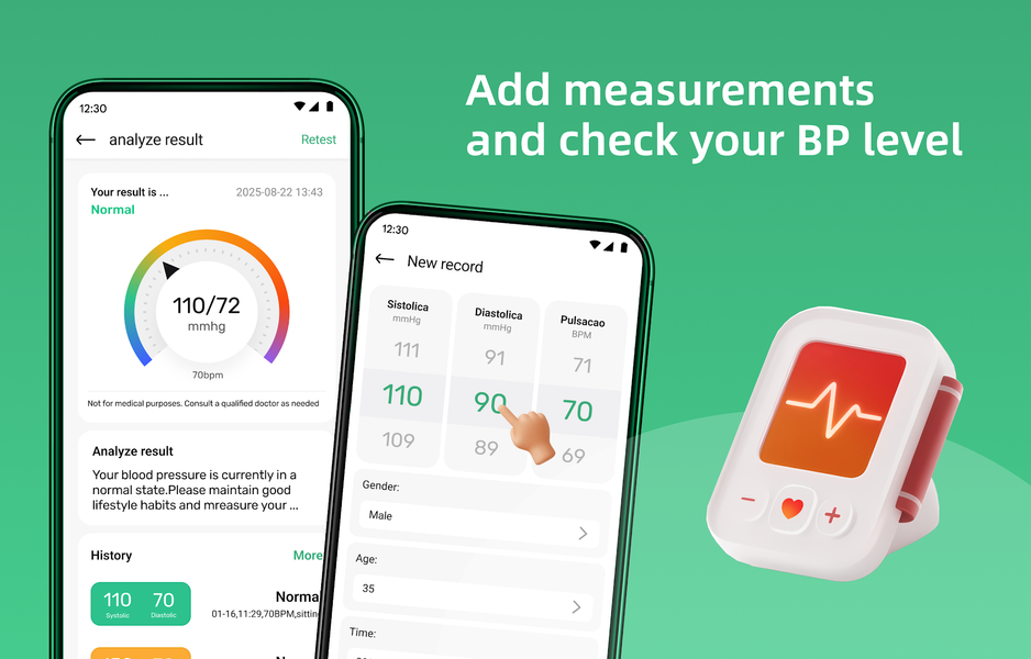 Blood Pressure Log - عکس برنامه موبایلی اندروید