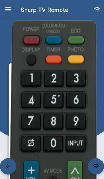 Sharp Smart TV Remote - عکس برنامه موبایلی اندروید