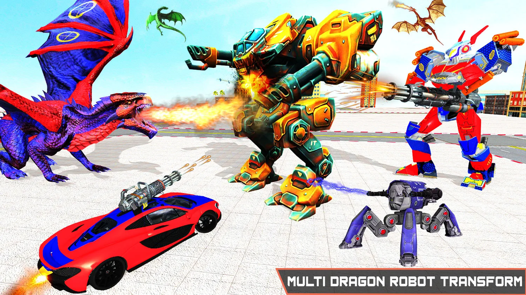 Flying Dragon Robot War - Gameplay image of android game