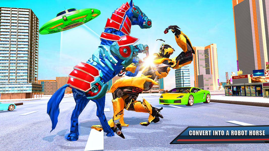 UFO Robot Horse Transform Game - Gameplay image of android game