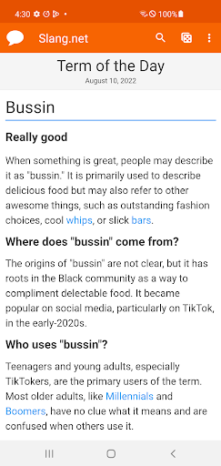 Slang Dictionary - Image screenshot of android app