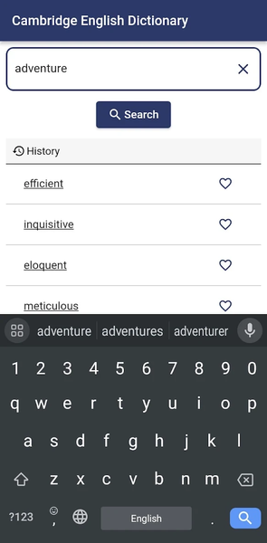 Cambridge English Dictionary - Image screenshot of android app