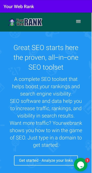 Your Web Rank - All In One SEO Tools - عکس برنامه موبایلی اندروید