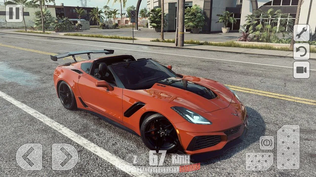 Drag Race Chevrolet Corvette - Gameplay image of android game