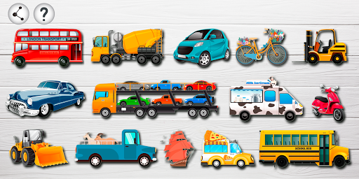 Puzzles for kids cars - Image screenshot of android app