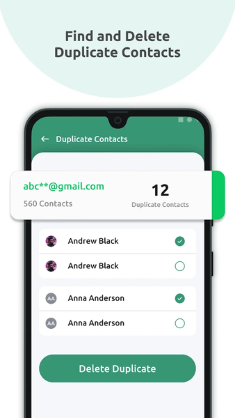 Contact Backup & Cleaner - Image screenshot of android app