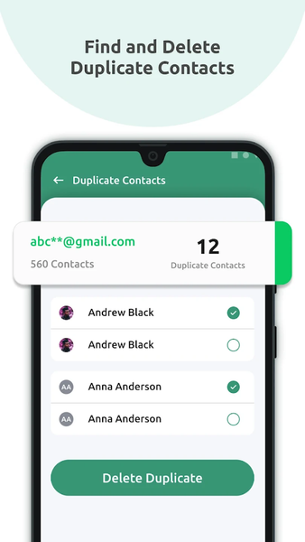 Contact Backup & Cleaner - Image screenshot of android app