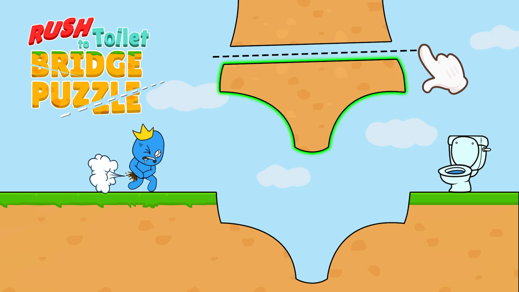 Rush to Toilet: Bridge puzzle - Gameplay image of android game
