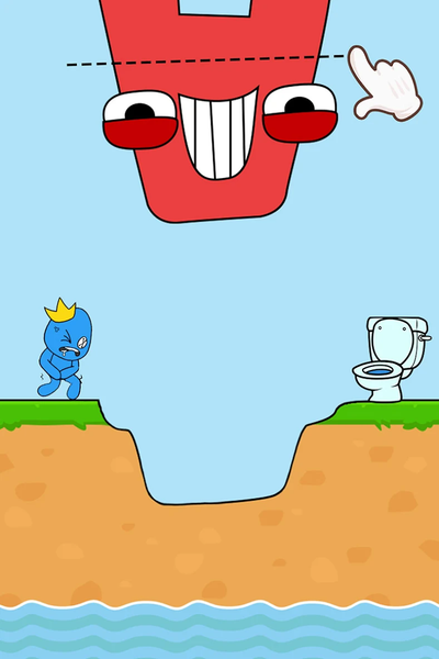 Rush to Toilet: Bridge puzzle - Gameplay image of android game