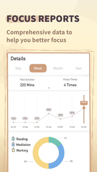 Striving: Pomodoro study timer - Image screenshot of android app