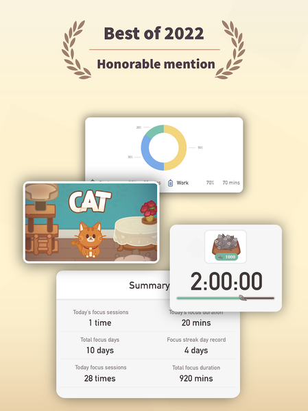 Striving: Pomodoro study timer - Image screenshot of android app