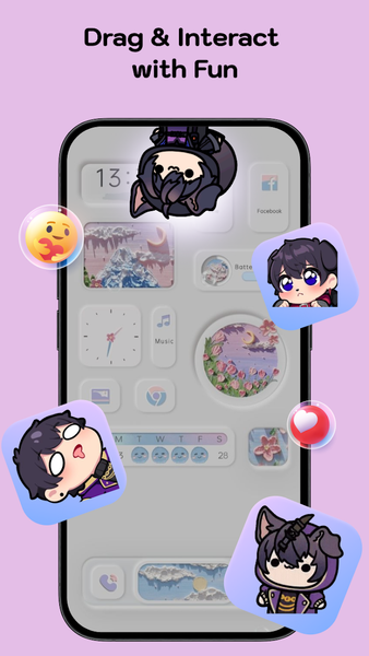 Oh My Shimeji: Pets On Screen - Image screenshot of android app