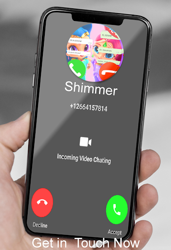 Call Shine & shimer princess- Fake Video Call - Image screenshot of android app