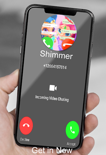 Call Shine & shimer princess- Fake Video Call - Image screenshot of android app