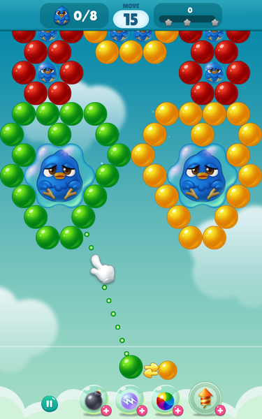 Bubble Duck Origin - Gameplay image of android game