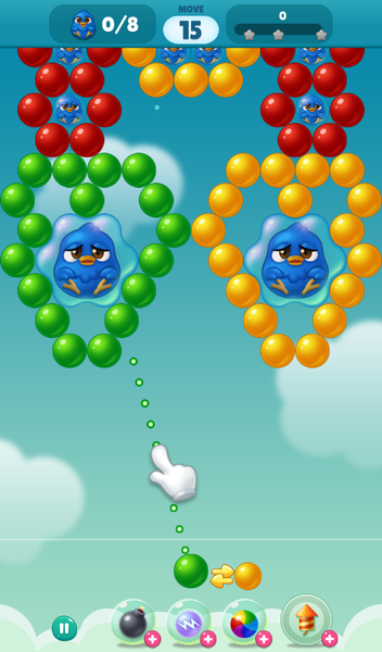 Bubble Duck Origin - Gameplay image of android game