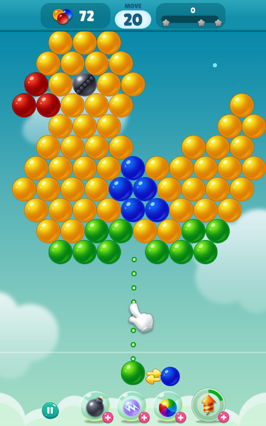 Bubble Duck Origin - Gameplay image of android game