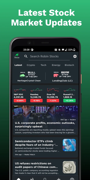 Robin Stocks - Quotes & News - Image screenshot of android app