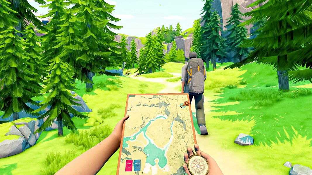 Forest Camping Survival Sim 3D - Gameplay image of android game