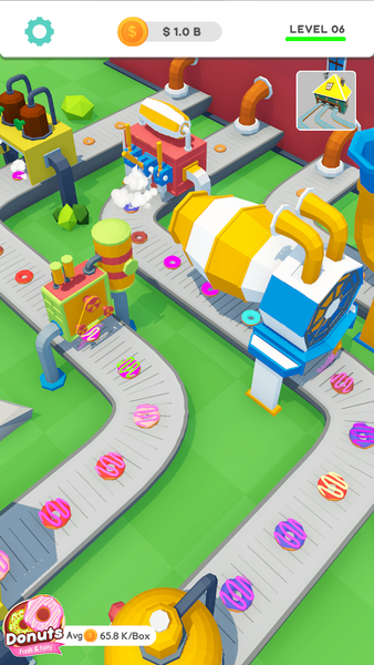 Idle Donut Factory  Business - Gameplay image of android game