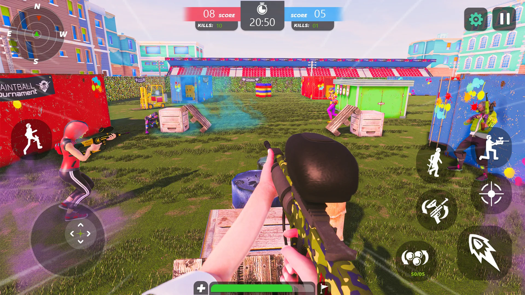 Paintball Battle Arena ۵v۵ PVP - عکس بازی موبایلی اندروید