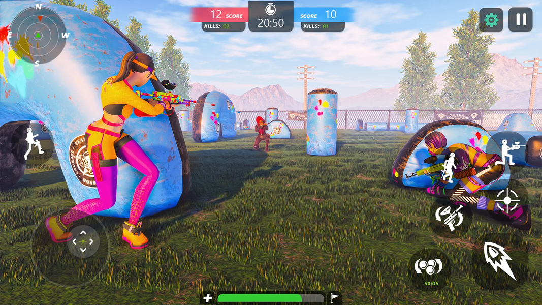 Paintball Battle Arena ۵v۵ PVP - عکس بازی موبایلی اندروید
