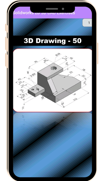 SolidWorks ۲D ۳D CAD Exercises - عکس برنامه موبایلی اندروید