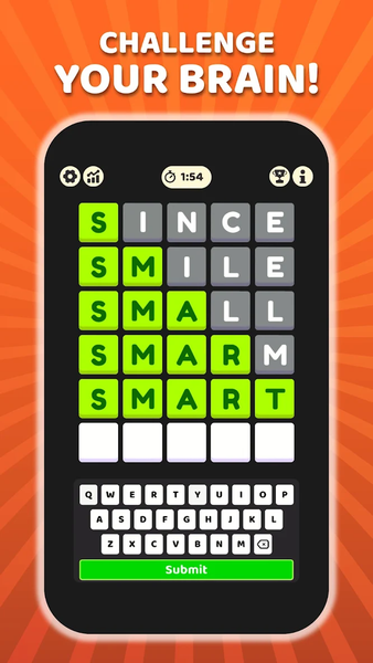 W Challenge - Daily Word Game - Gameplay image of android game